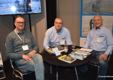 In de stand bij Van der Waay - Wim Nuyens (Hortigrow), Tom Zwanenberg en Joost van der Waay (Van der Waay)